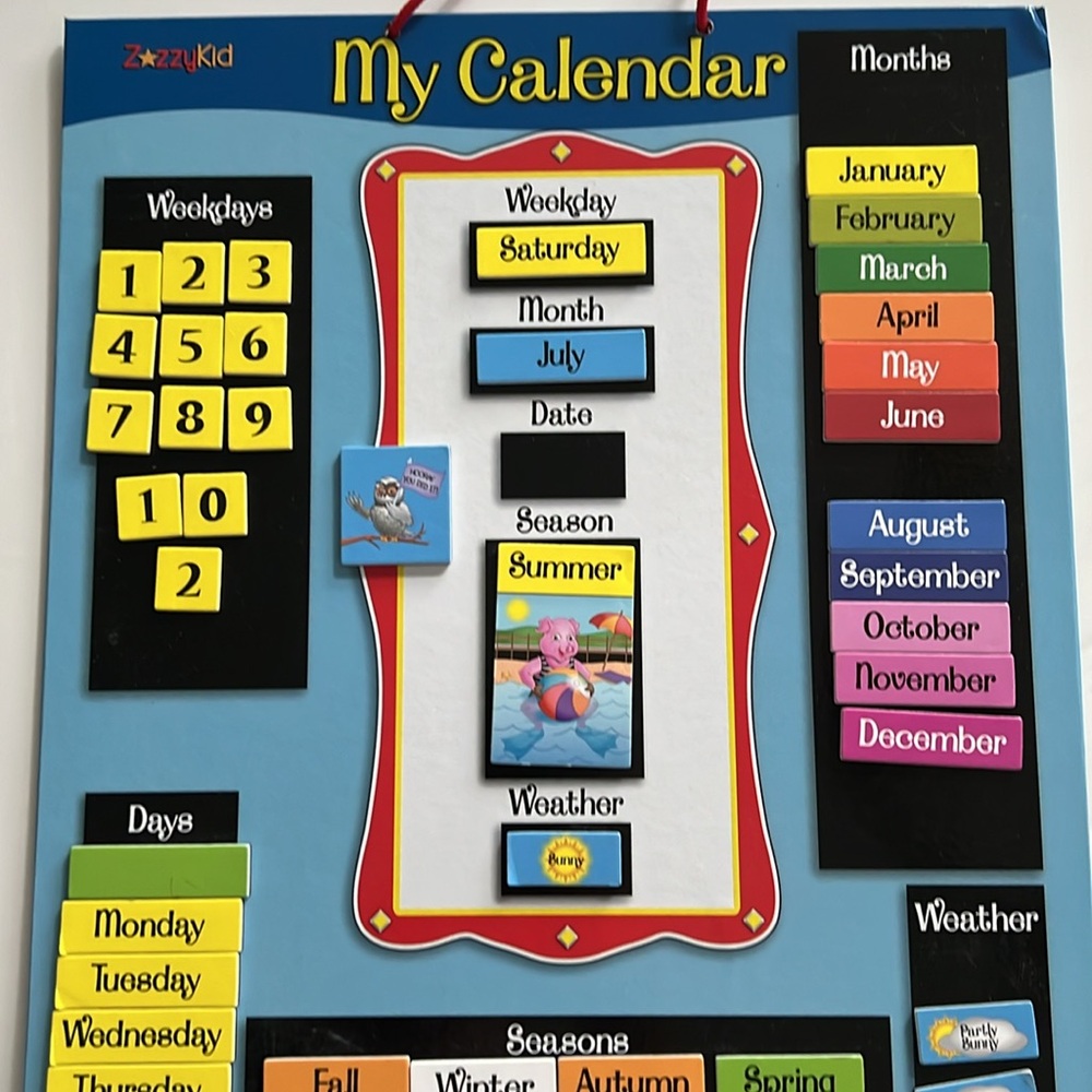 Magnetic Daily Calendar for kids - Picture 6 of 9